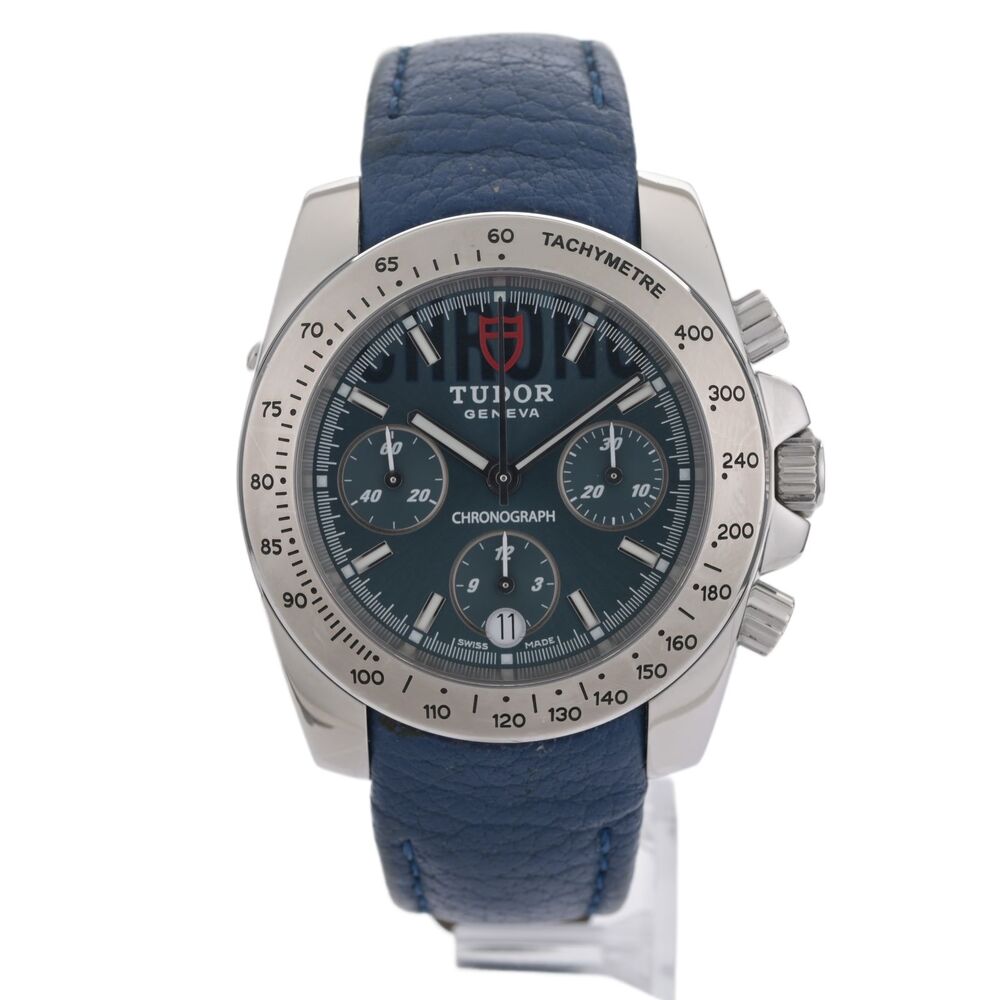 Tudor Sport Chronograph 20300 Blue Dial 41mm Automatic Men's Watch W/ B&P